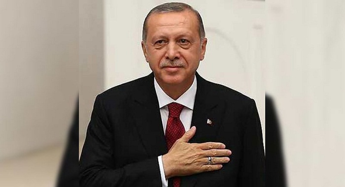 نومنتخب ترک صدر نے مسلسل تیسری بار عہدے کا حلف اٹھا لیا